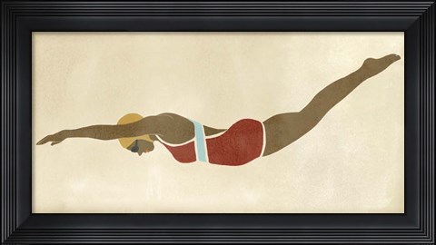 Framed Vintage Diver II Print