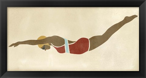 Framed Vintage Diver II Print