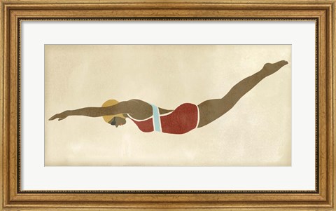 Framed Vintage Diver II Print