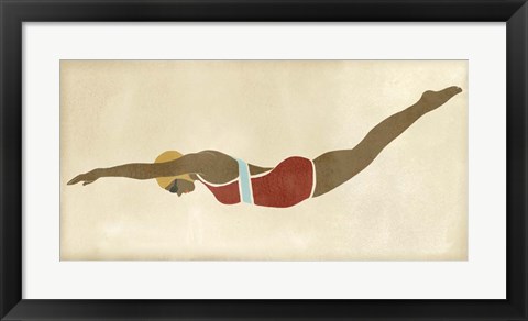 Framed Vintage Diver II Print