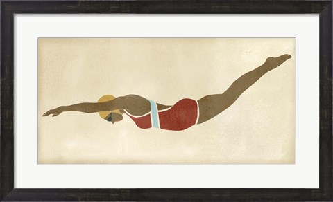 Framed Vintage Diver II Print