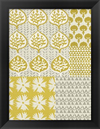Framed Marigold Patterns I Print