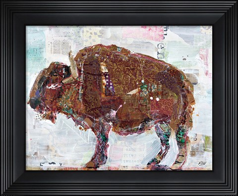 Framed El Buffalo Brown Crop Print