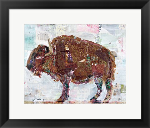 Framed El Buffalo Brown Crop Print