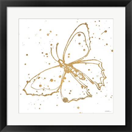 Framed Golden Wings II Print