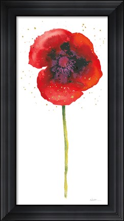 Framed Splash I with Gold Print