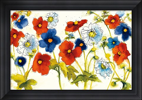 Framed Independent Blooms I Print