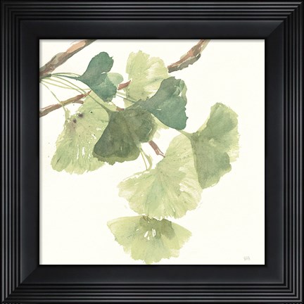 Framed Gingko Leaves I Light Print