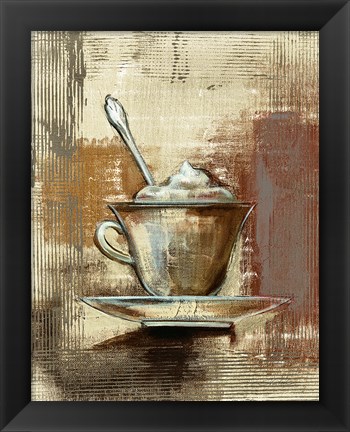 Framed Cafe Classico III Neutral Print