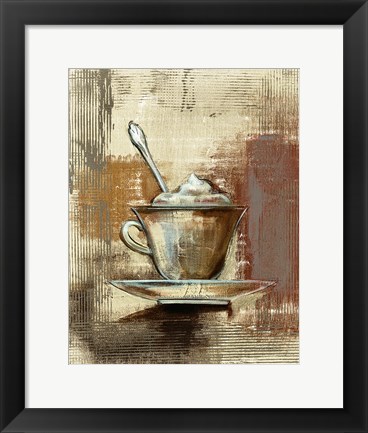 Framed Cafe Classico III Neutral Print