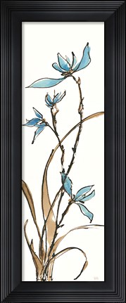 Framed Spring Orchids I on White Print