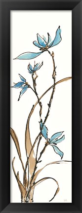 Framed Spring Orchids I on White Print