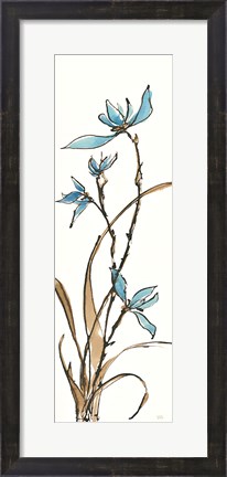 Framed Spring Orchids I on White Print