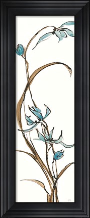 Framed Spring Orchids II on White Print
