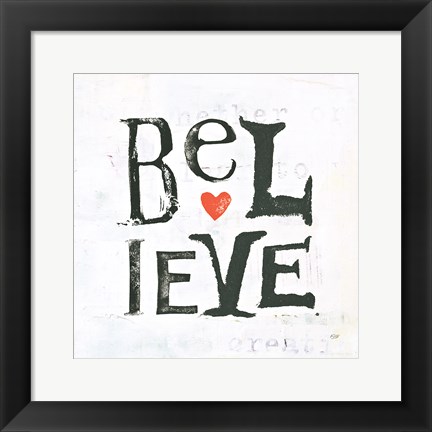 Framed Believe Print