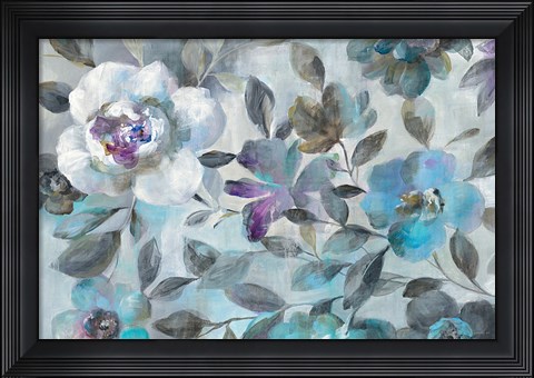 Framed Twilight Flowers Crop Print