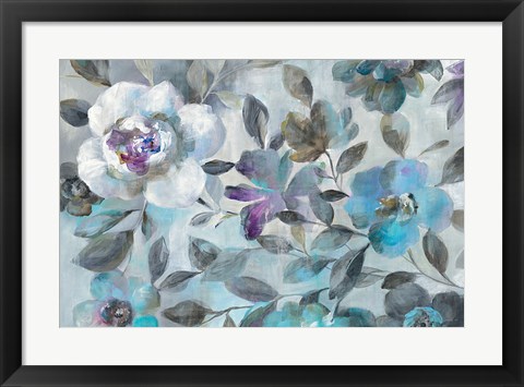 Framed Twilight Flowers Crop Print