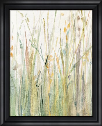 Framed Spring Grasses I Crop Print