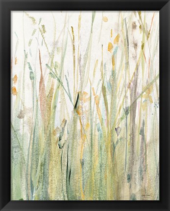 Framed Spring Grasses I Crop Print