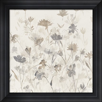 Framed Garden Shadows III Print