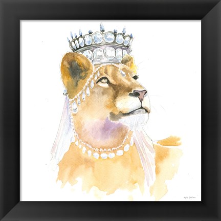 Framed Jungle Royalty II Crop Print