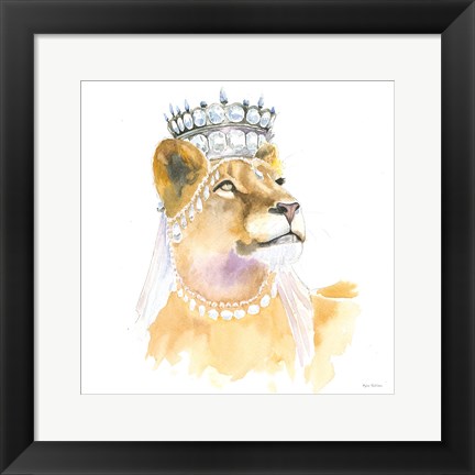 Framed Jungle Royalty II Crop Print