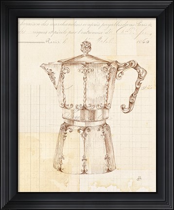 Framed Authentic Coffee III Print