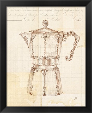 Framed Authentic Coffee III Print