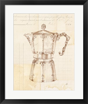 Framed Authentic Coffee III Print