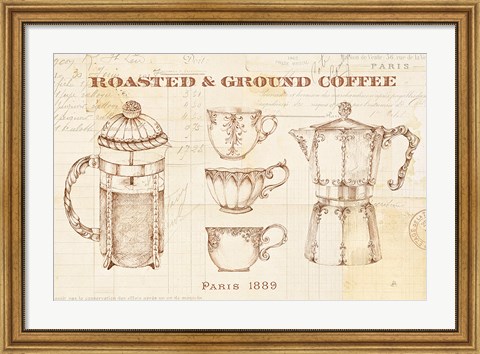 Framed Authentic Coffee I Print