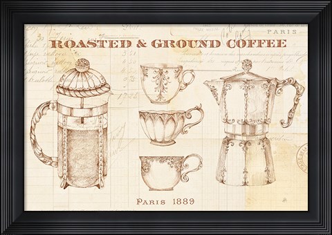 Framed Authentic Coffee I Print