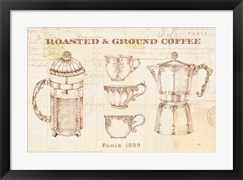 Framed Authentic Coffee I Print