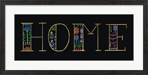 Framed Bright Folklore Home Print