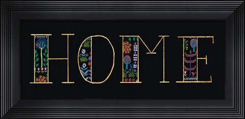 Framed Bright Folklore Home Print