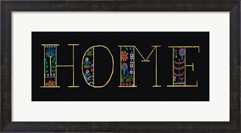 Framed Bright Folklore Home Print