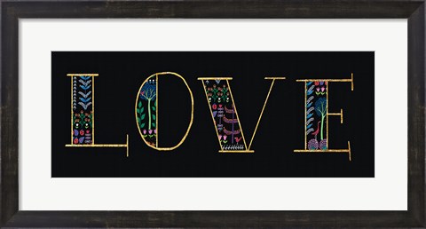 Framed Bright Folklore Love Print