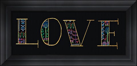 Framed Bright Folklore Love Print