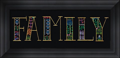 Framed Bright Folklore Family Print