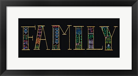 Framed Bright Folklore Family Print