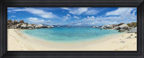 Framed Boats in Devil's Bay, British Virgin Islands Print