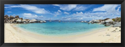Framed Boats in Devil&#39;s Bay, British Virgin Islands Print