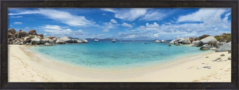 Framed Boats in Devil&#39;s Bay, British Virgin Islands Print