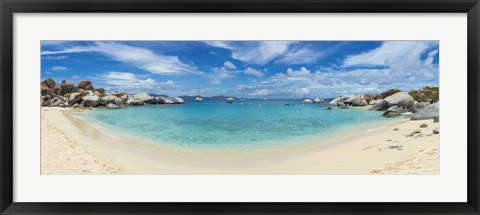 Framed Boats in Devil&#39;s Bay, British Virgin Islands Print