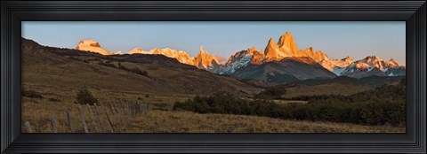 Framed Sunrise over Mt Fitzroy, Patagonia, Argentina Print