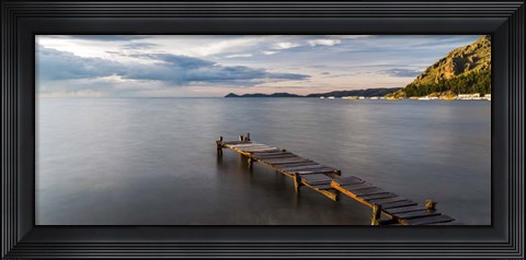 Framed Jetty in Copacabana, Lake Titicaca, Bolivia Print