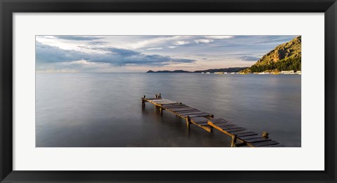 Framed Jetty in Copacabana, Lake Titicaca, Bolivia Print