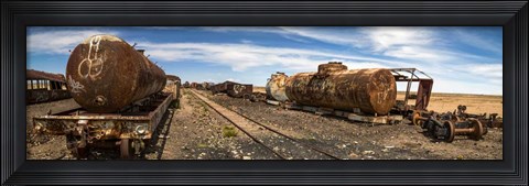 Framed Train Cemetery, Salar De Uyuni, Altiplano, Bolivia Print