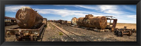 Framed Train Cemetery, Salar De Uyuni, Altiplano, Bolivia Print