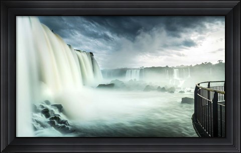 Framed Devil&#39;s Throat Falls, Iguacu Falls, Brazil Print