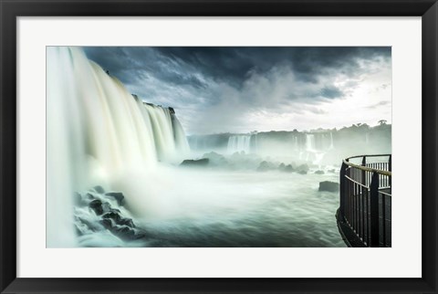 Framed Devil&#39;s Throat Falls, Iguacu Falls, Brazil Print